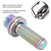 Bicycle Titanium Alloy Water Bottle Cage Screw Bolt M5x12/16mm with Washer (Rainbow M5x16)