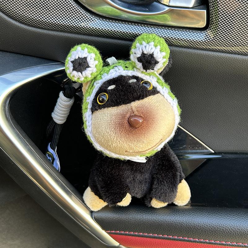 Cute Creative Bee Puppy Charm Bag Pendant Cute Diy Hanging Decoration Funny Keychain Kawaii Backpack Decoration Gifts