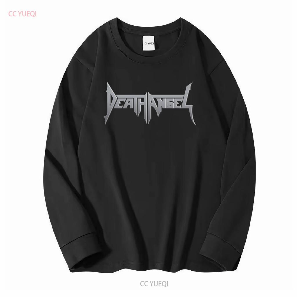 DEATH ANGEL Серая футболка с логотипом Новая S M XL 2XL с длинным или коротким рукавом винтажная стираная повседневная топ для повседневной носки дышащий