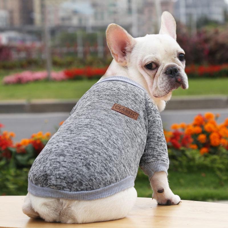 Pet Clothes for Small Medium Dogs, French Bulldog Pug Cat Sweater, Dog Outfits Winter Warm Clothes