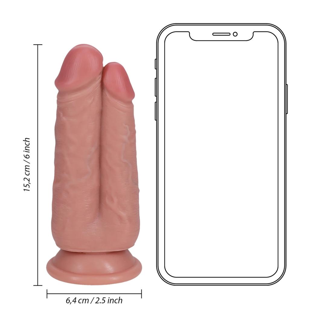 RealRock - Double dildo 15.2 cm