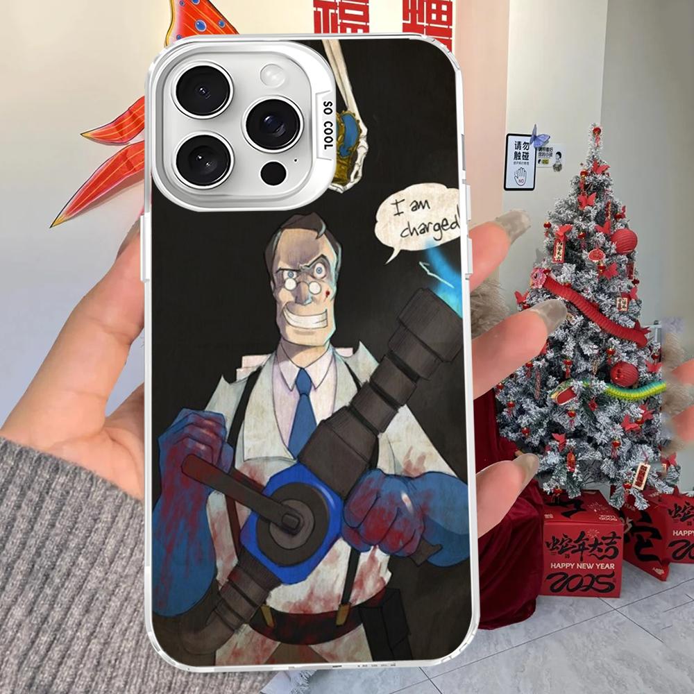 Чехол для телефона Team Fortress 2 для iPhone 16 15 14 13 12 11 Pro Max X XR XSMAX 8 7 Plus Матовый Ударопрочный Задний Чехол