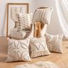 Luxury Minimalist Knitted Tassel Cushion Cover for Home & Hotel