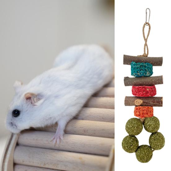 Игрушка для жевания хомяка, кролика, игрушки для жевания, коренной стержень для чистки зубов, здоровый травяной шарик, игрушка для хомяка, аксессуары для домашних животных