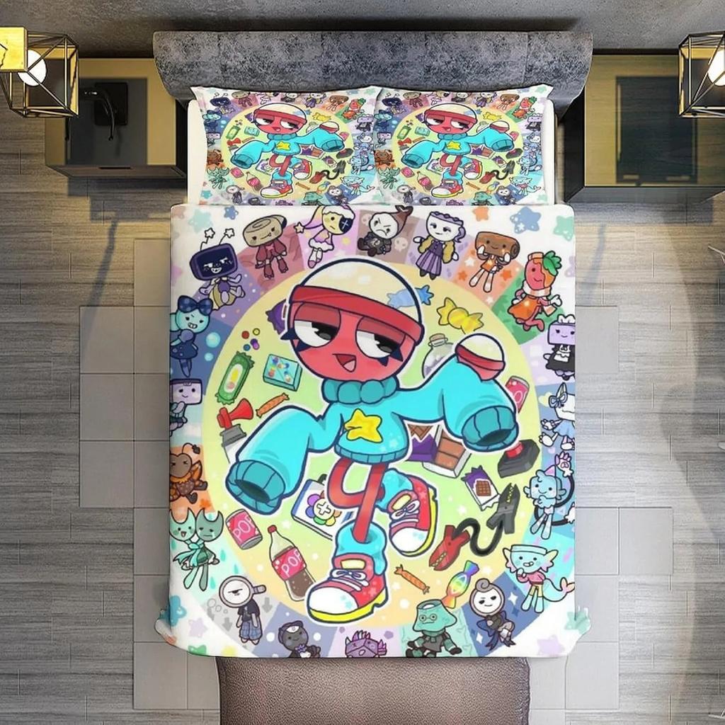 Игровой D-Dandy's World Постельный комплект Комплект пододеяльника с 3D-печатью с наволочками Подарок на день рождения для мальчика, подростка, ребенка Мягкое милое постельное белье
