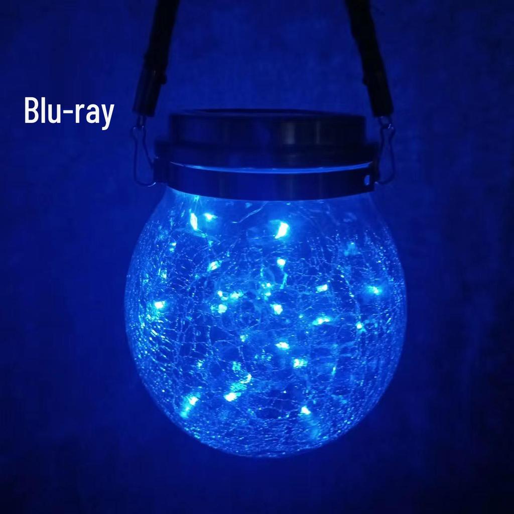 Solar-Powered Outdoor Garden Hanging Light - Glass Mason Jar Christmas Decoration