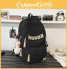 Capacity Student Large Backpack With Letter Embroidery Design For School Daily