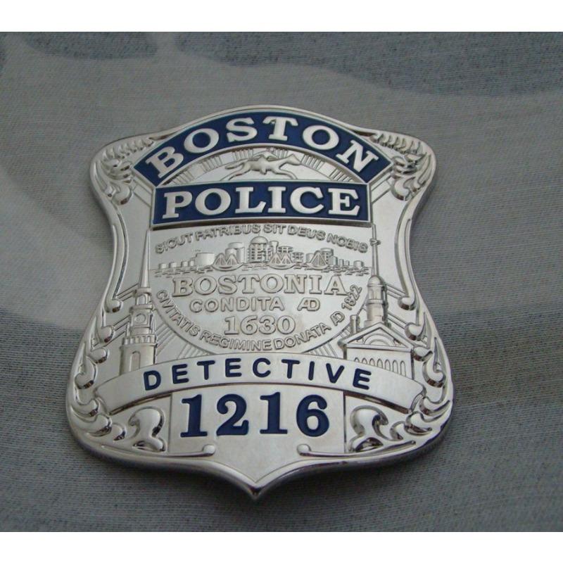 Металлический значок Бостонский значок, серебряный, медный