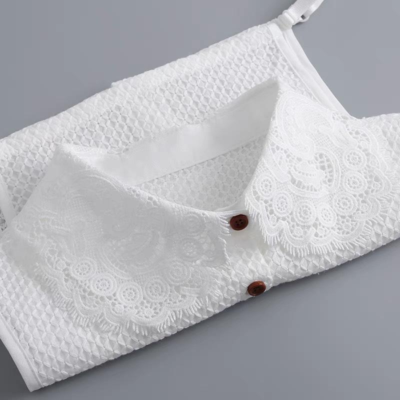 Fashion Fake Collared Shirt Lace False Collar Woman Vintage Detachable White Collar For Sweater Blouse Half Shirt Accessories