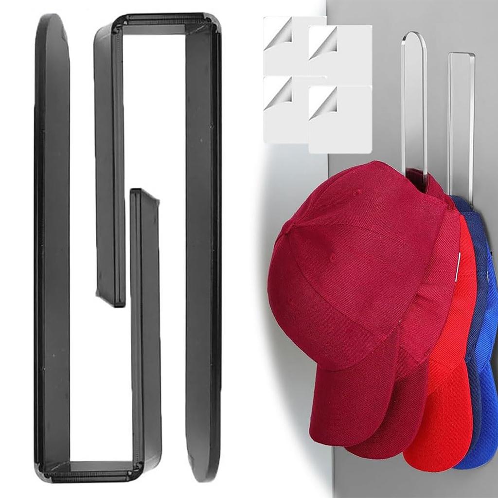 Акриловый органайзер для шляп, акриловые крючки для шляп на стену, акриловая подставка для бейсболок на клейкой основе, прочный акриловый настенный крючок для шляп без сверления