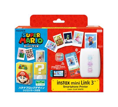 Fujifilm Принтер для смартфона Instax Mini Link3 с силиконовым чехлом с дизайном вопросительного знака MINI LINK3 NS (ИНС МАРИО)