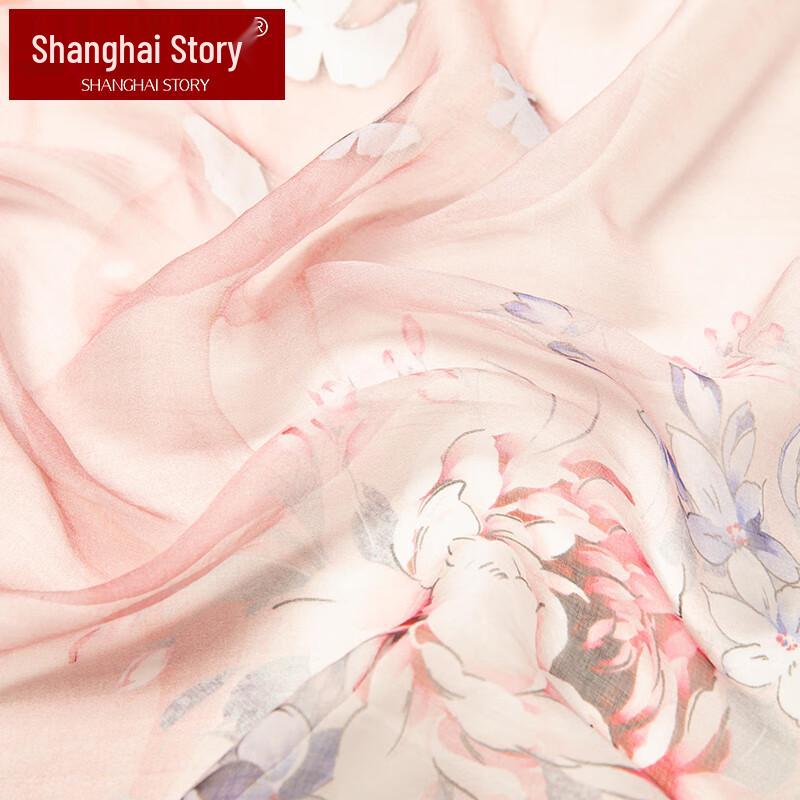 Shanghai Story 100% Mulberry Silk Chiffon Scarf & Shawl