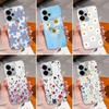 Чехол для телефона Oppo Realme 14 Find X3 X5 X2 R11 R15 K7 K9 K3 с симпатичным цветочным узором, мягкий силиконовый противоскользящий защитный прозрачный чехол для Oppo Shell