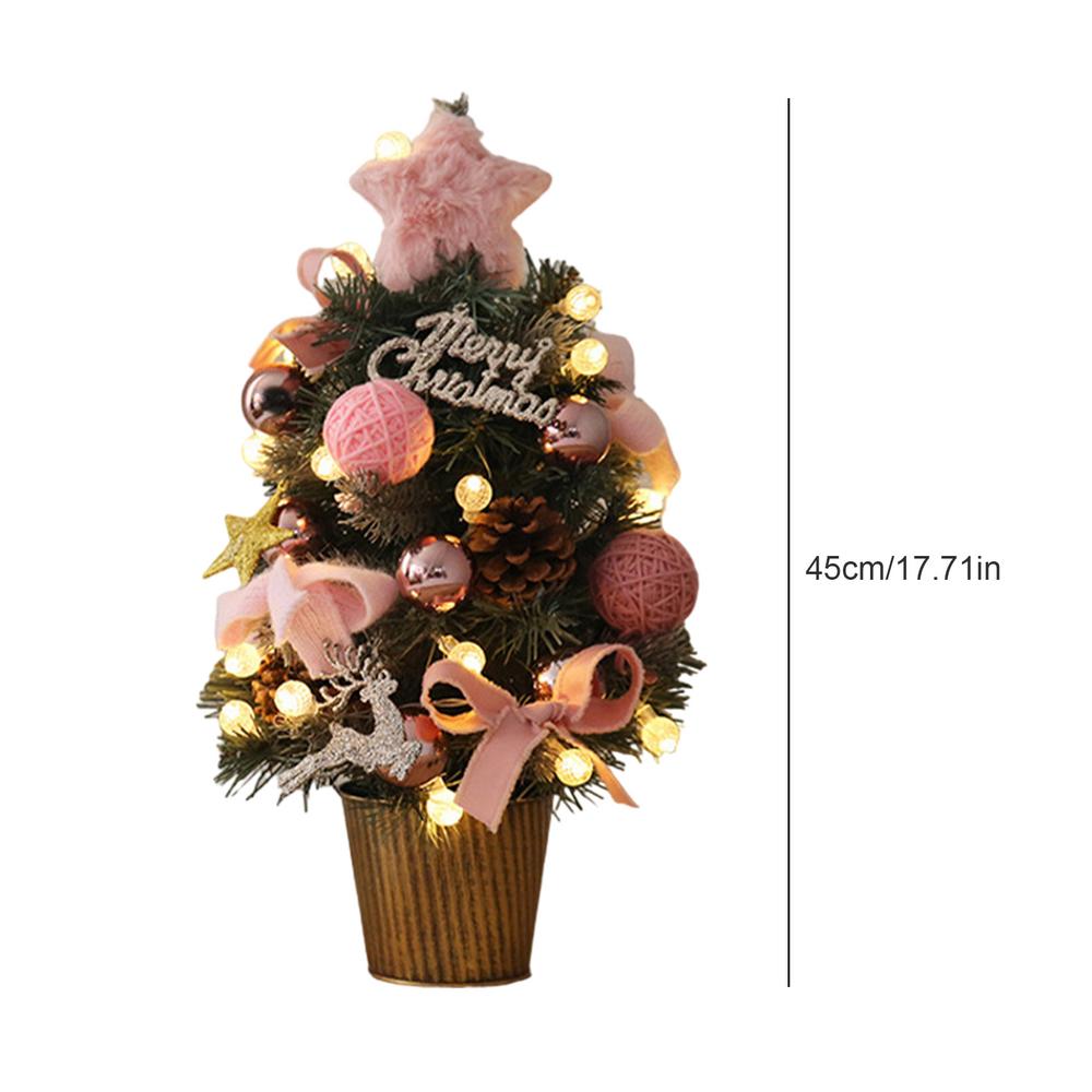 Искусственная рождественская елка с подвесными украшениями, маленькая рождественская елка, рождественская елка, настольное украшение для рождественской вечеринки