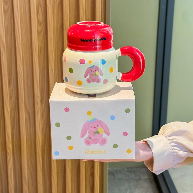 Подарок на день рождения для девочек, милая кружка с медведем, керамическая кружка высокой ценности, чайник для пары, сувенир для девушки