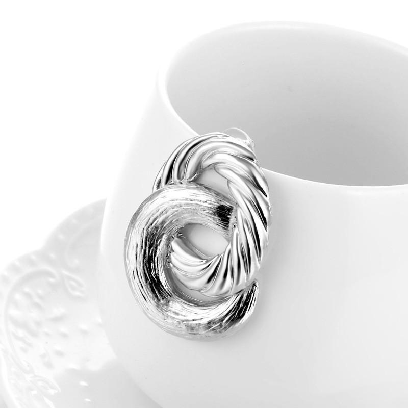 Стильные геометрические серьги-кольца из сплава для женщин, идеально подходящие для любого случая