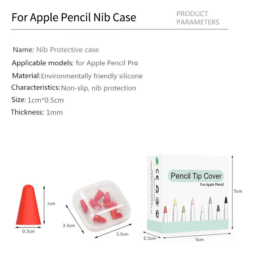 8Pcs Silicone Nib Cover For Pencil Pro 3 2 1 Tip Case Sleeve For Pencil 3 USB C 2nd Gen Cases Stylus Pen Nib Capa
