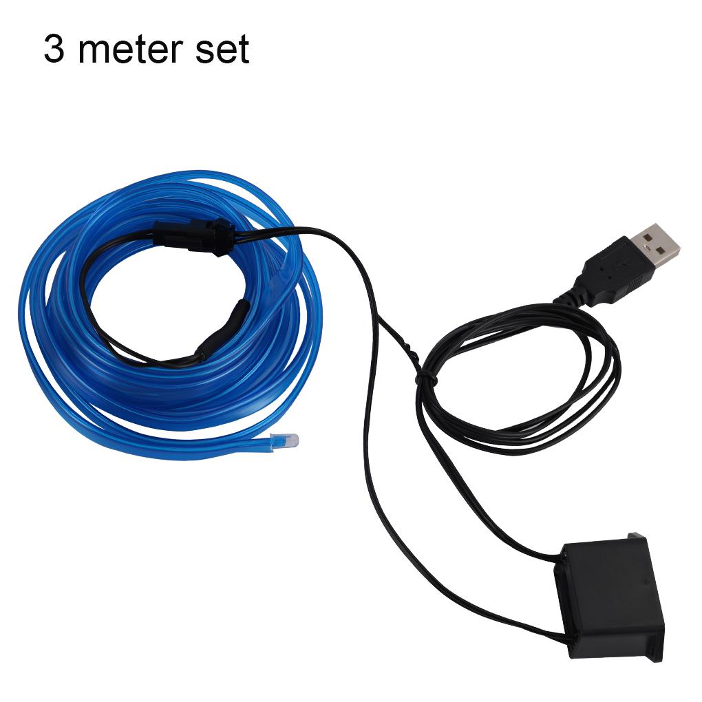 Светодиодная лента Лампа Свет Свечение Плоский край EL Провод Нить Лента Веревка Трубка