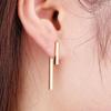 New Fashion Stainless Steel Simple T Bar Drop Earring for Women Geometric Ear Jacket Earrings Wedding Gifts