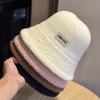 Fisherman Hat Women's Face Showing Small Hat Women's Autumn and Winter Plush Thickened Warm Windproof Basin Hat Trendy