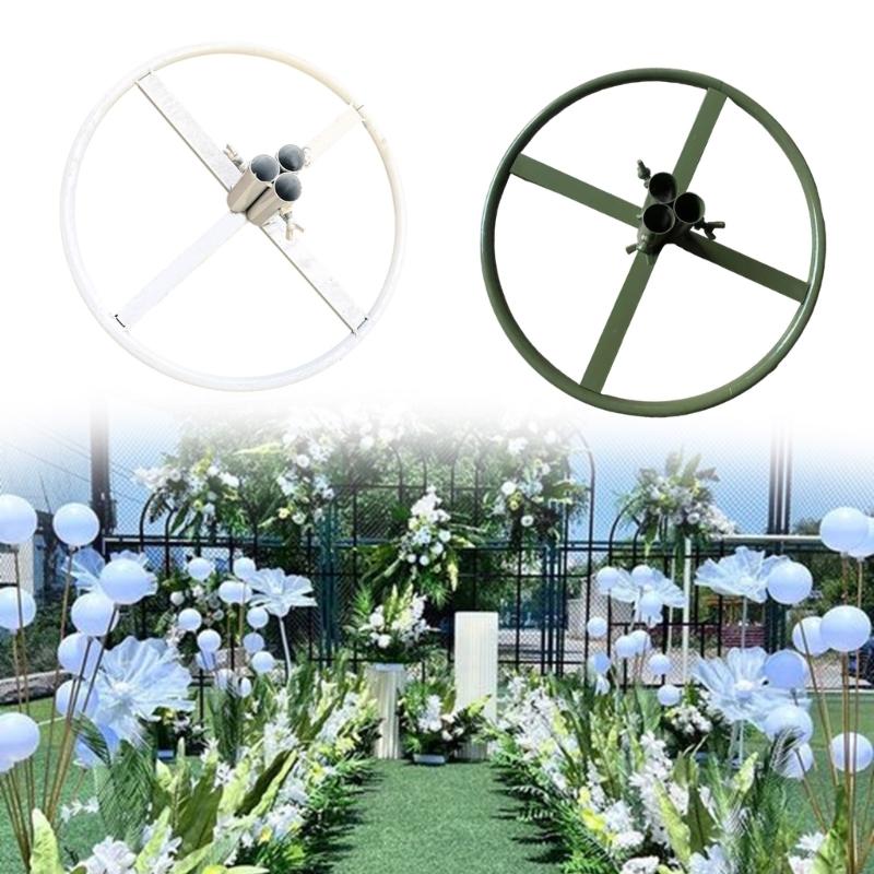 Iron Flower Poles Holder Flower Display Base with 3 Hole For Floor Standing Display Wedding Event Flower Arrangement