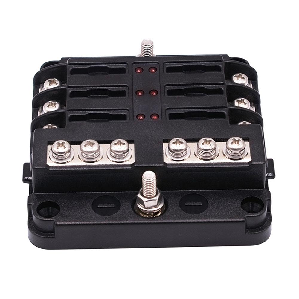 High Quality Car Boat 6 Way Fuse Holder Box Block Panel Fuses Fuse Box Auto Replacement Parts