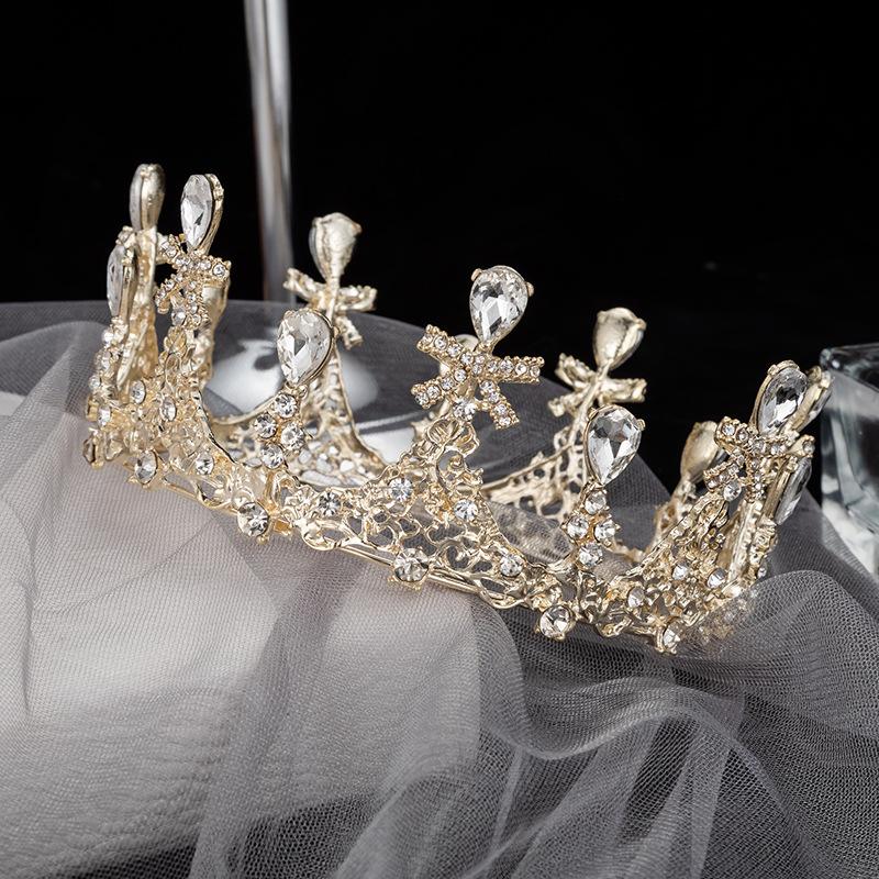 Круглый коронный головной убор невесты, атмосферная богиня, фото для взрослых, корона на день рождения, свадебное платье, аксессуары для волос