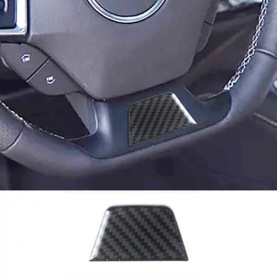 Black Carbon Fiber Car Steering Wheel Chin Cover Decoration For Camaro 2016-