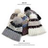 Ретро вязаная шапка с помпоном в стиле Fair Isle от Cat Brother - Тепло для осени/зимы