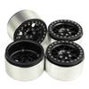 RC Car Inch Upgraded Beadlock Wheel Hub Rim Internal Beadlock For 90018 Wraith RC Car 7 2.2 No. (4 Pieces, Black)