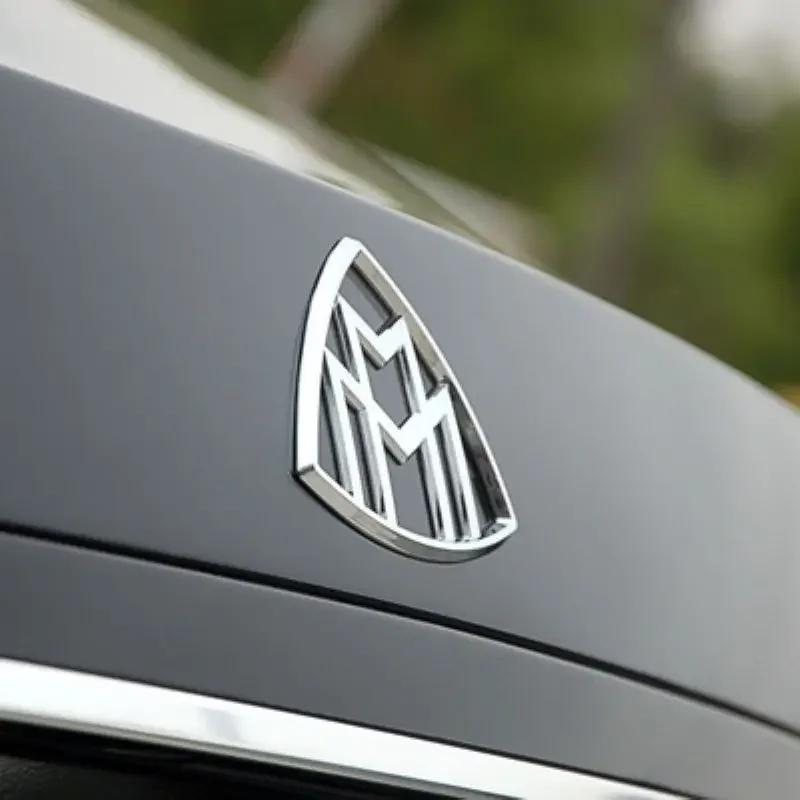 Maybach Logo Front Standing Metal Mark Emblem Auto Hood Rear Badge for Mercedes-Benz Maybach C E S Class S400 S500 S600 fdui7