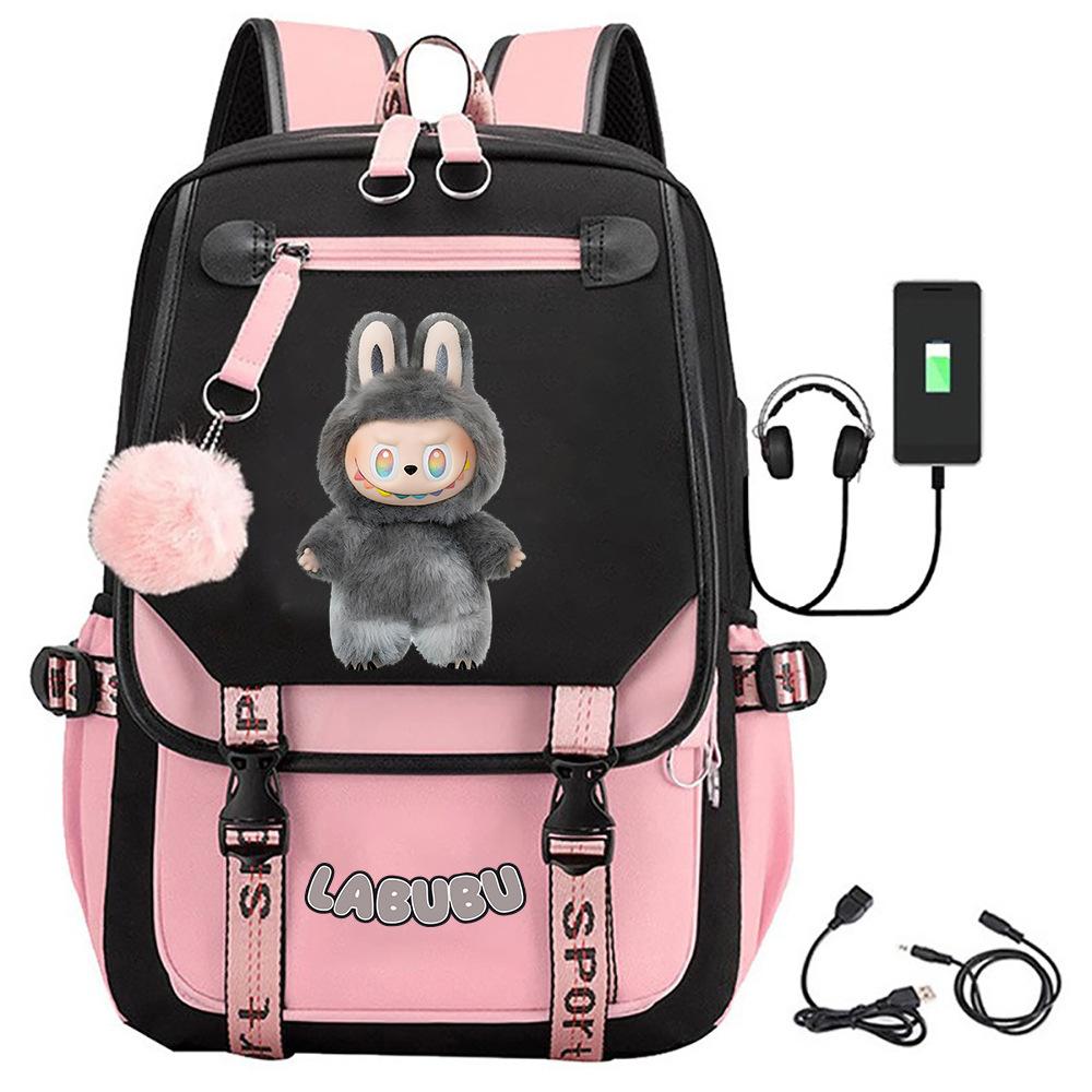 2025 новый рюкзак с принтом labubu 3.0, школьный рюкзак для студентов, кампусный рюкзак
