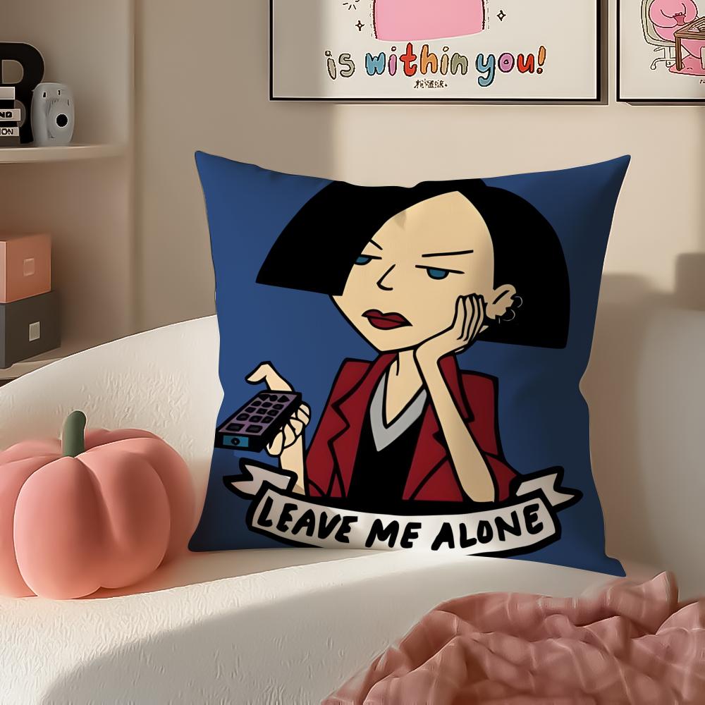 Witty Satirical American Cartoon DDaria Cushion Cover Pillowcase Short Plush Invisible zipper Room Sofa Cushion Cover