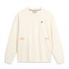 Li Ning X Mister Cartoon Collaboration Badfive Series Letter Round Neck Pullover Hoody Unisex Hoody Off-White AWDTB87-3
