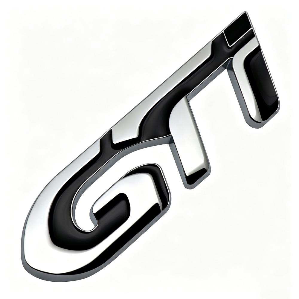 Car GT Line 3D Metal Chrome Zinc Alloy Emblem Car Badge Body Fender Adhesive Emblem for Peugeot GT RCZ 308 508 3008 5008
