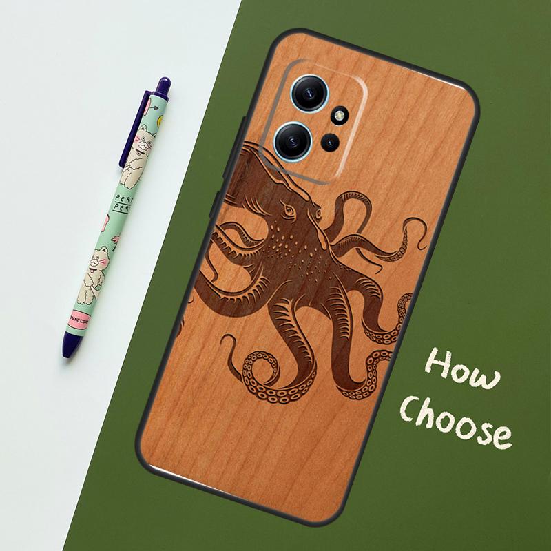 Turtle Elephant Dragon Wood Case For Xiaomi Redmi Note 12 11 10 9 Pro 12S 11S 10S 9S Back Cover For Redmi 12 9C 10C 12C