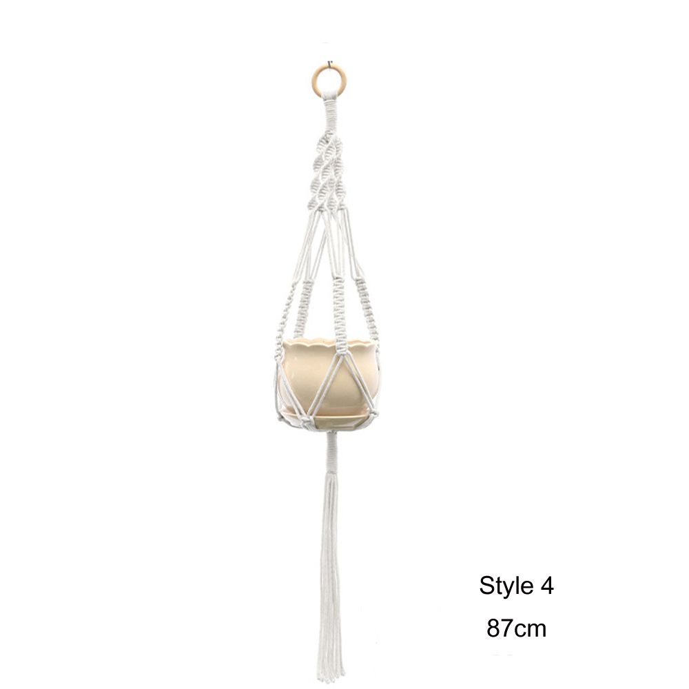 Indoor Hooks Macrame Hanging Basket Flower Pot Holder Garden Hanging Rope Plant Hanger