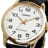 Casio Аналоговые кварцевые мужские часы MTP-V001GL-7B, золото и белый, модель для зарубежного рынка, простая упаковка (Без подарочной коробки) [Параллельный импорт]