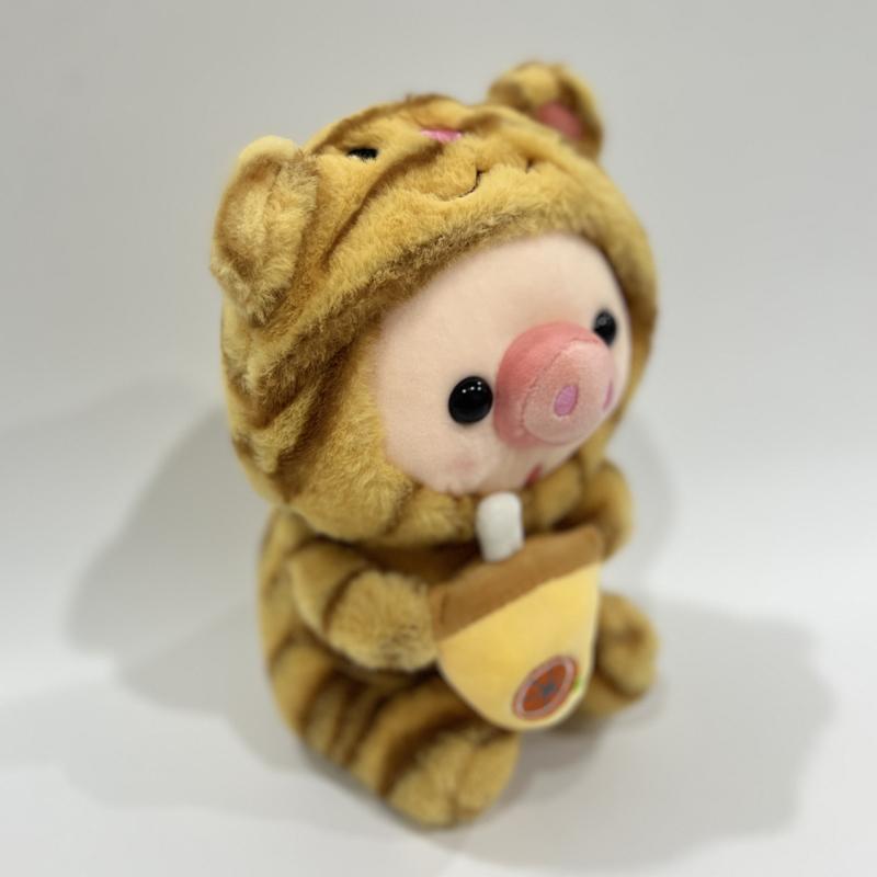 Милая плюшевая чашка для чая с молоком, мягкая игрушка, розовая клубничная свинья, плюшевые игрушки, плюшевые куклы Боба, мультяшный тигр, кролик, лягушка, плюш