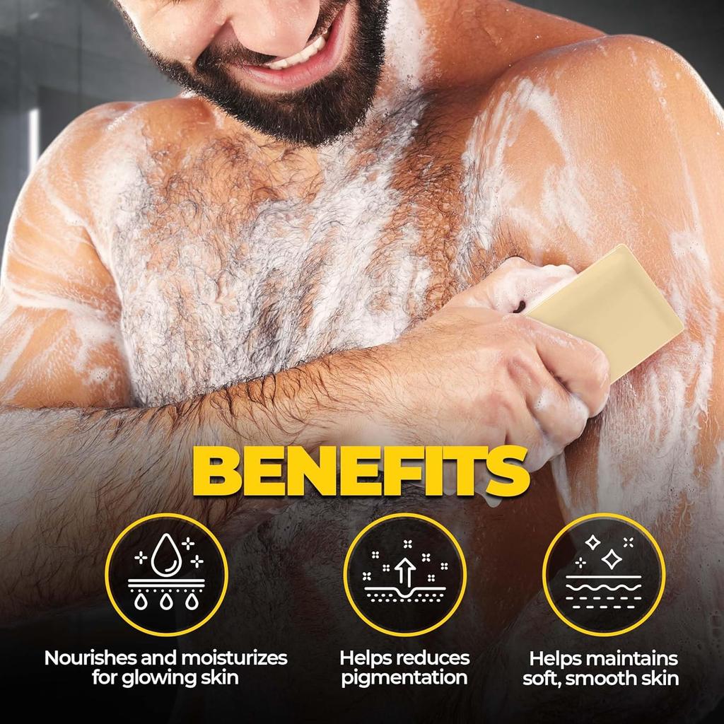 Beardo Осветляющее мыло для ванны Ultraglow 75 г X 1 упаковка | Мыло для отбеливания кожи для мужчин | Увлажняющее и питательное