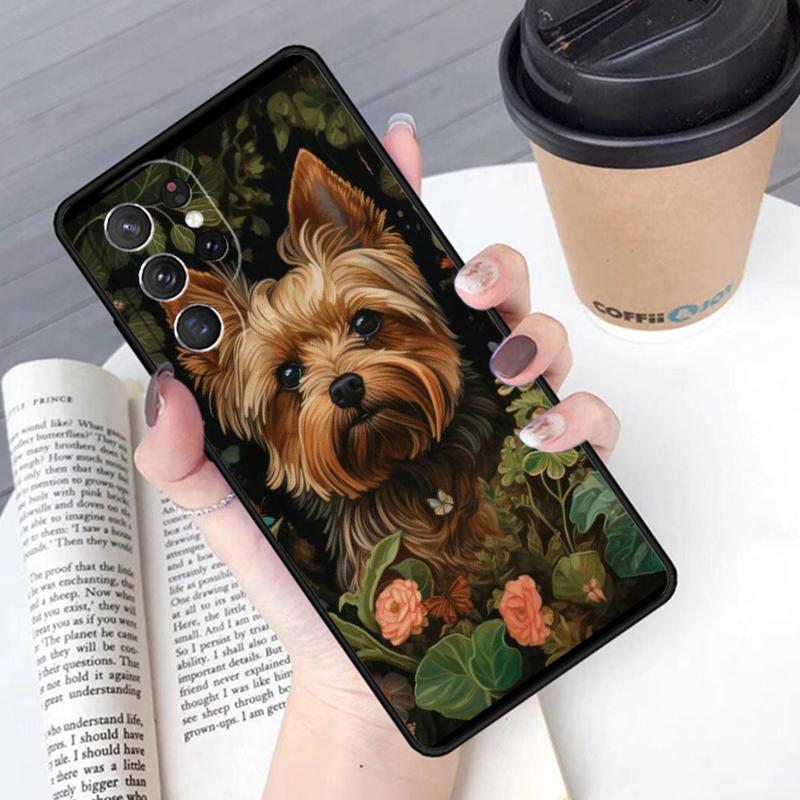 Yorkie Yorkshire Terrier Dog Puppy phone case Cover For Samsung Galaxy S24 S25 Ultra S21 S22 S10E Note 10 Plus Note 20 FE S23