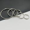 5pcs 20-50mm Metal Loose Leaf Book Hoops Opening Ring Binder Hinge Snap O Ring Locking Keychain Photo Album Supplies