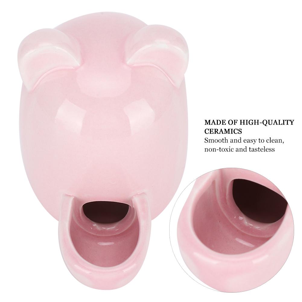 250ml Pet Ceramics Waterer Drinking Feeder Mute Water Dispenser for Hamster Hedgehog Squirrel