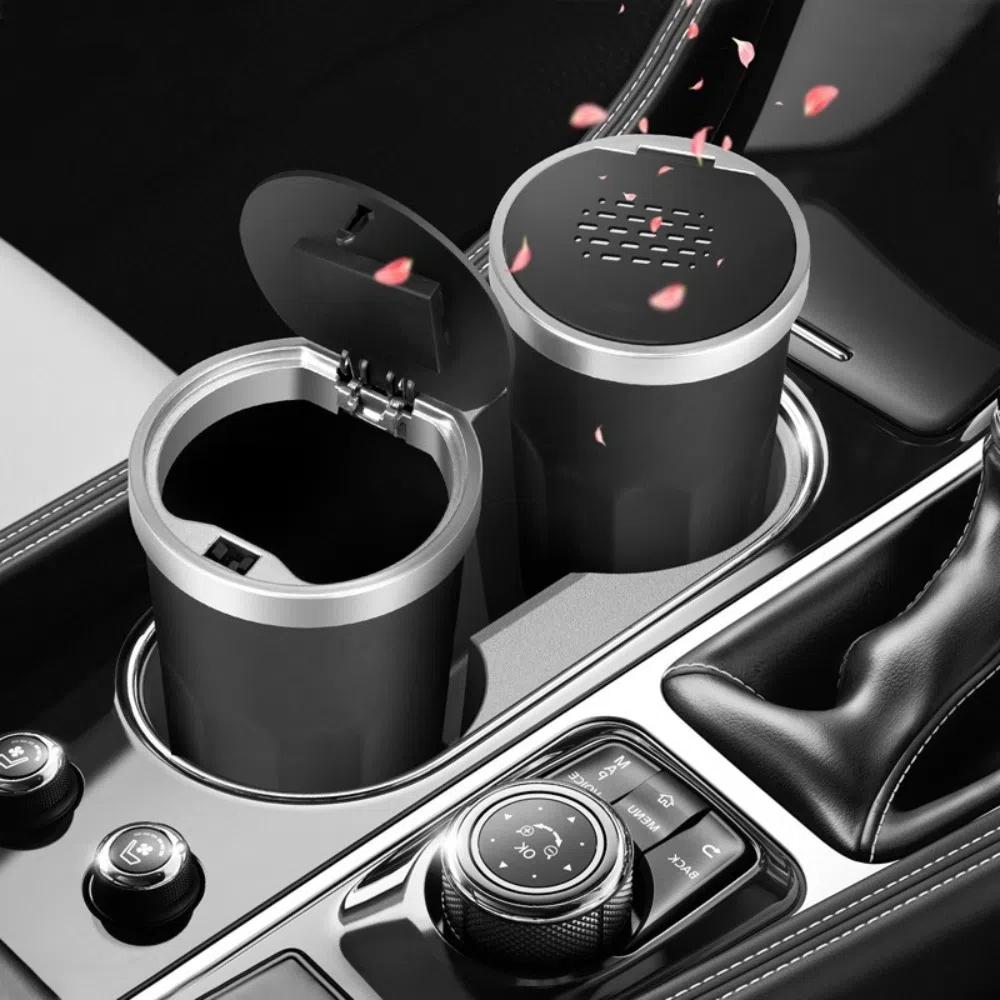 Pressing Type Car Trash Bin Can with Lid Car Interior Rubbish Bag Auto Garbage Container  for Auto
