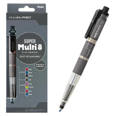 PENTEL Механический карандаш Super Multi 8 цветов Набор сменных стержней XPH803ST 8, Стержни, В комплекте,