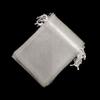 Jewelry Packing Christmas Favor Gift Bags White Pouches Organza Gauze Sachet Drawstring Pocket