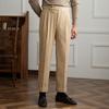 Retro Corduroy High-Waisted Suit Pants: Versatile Japanese Drape for Autumn and Spring