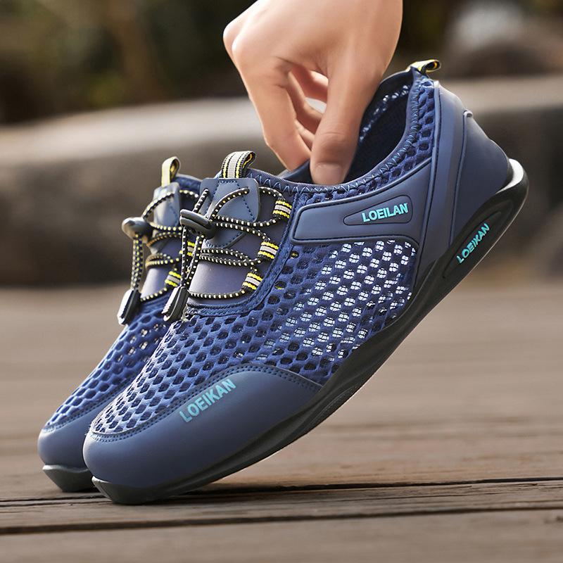 Сандалии мужские походные туфли летние легкие дышащие кроссовки сетчатые мужские туфли забродные туфли