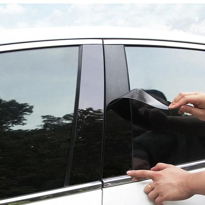 Fit For Range Rover Evoque L538 5-Door 2013-2018 Door Window Decal Pillar Posts Sticker Cover Trim Car Accessories Glossy Black