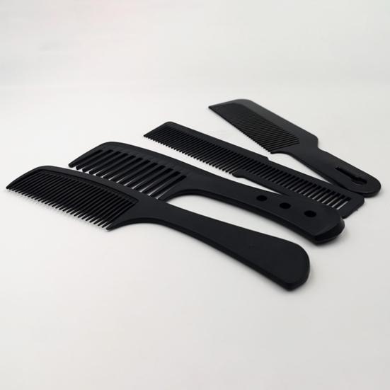 Hairdressing Comb Non-slip User-friendly Carbon Fiber Wide Teeth Lifespan Beauty Anti-fade Long Accessory Nylon Black Comb